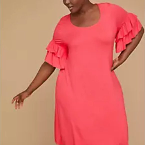 Lane Bryant Dresses & Skirts - NWT Lane Bryant flutter sleeve dress - 22/24